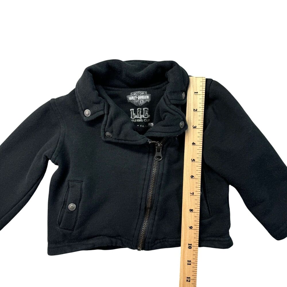 Harley Davidson Jacket Kids 24M Black Motorcycle Little Rebel Club Moto Biker - Picture 7 of 9